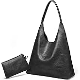 Utenwat Hobo Bags for Women Retro Vegan Leather Slouchy Tote Shoulder Purses Handbag with A Small Purse