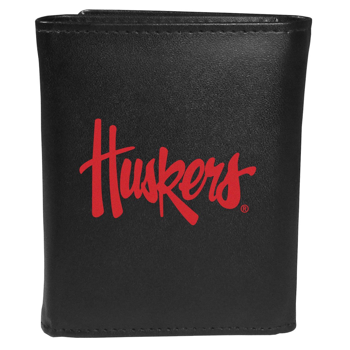 Siskiyou Sports NCAA Nebraska Cornhuskers Tri-fold Wallet Large Logo, Black