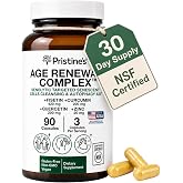 PRISTINE'S Age Renewal Senolytic Autophagy Capsules, NSF Certified, Vegan | Fisetin, quercetin, curcumin and zinc for healthy aging routines. NSF Certified, vegan, non-GMO, gluten-free, 30 servings