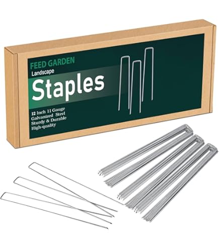 12 Inch 11 Gauge Galvanized Landscape Staples - 25 Pack Heavy Duty Garden Stakes For Weed Fabric, Fencing, Tent, Decor