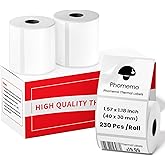 Phomemo M110 Labels Compatible with Phomemo M110/M120/M200/M220/M221 Label Printer, Multi-Purpose Label Tape Self-Adhesive Thermal Paper, Black on White, 1.57"x1.18" (40x30mm) 690 Labels/3Roll