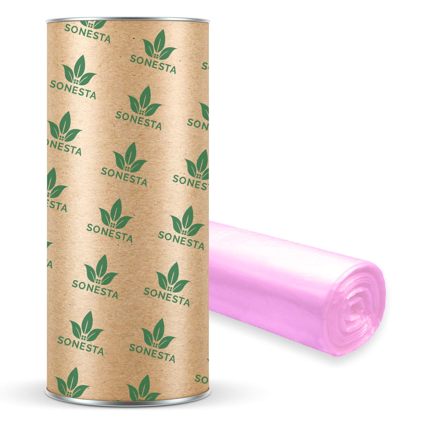 200m - ECO Liner for nappy bins Compatible with Tommee Tippee TEC | TWIST & CLICK | Simplee Equivalent to 20 Refills + Cardboard roll for Easy refilling and Storage | Pink