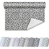 Con-Tact Brand Grip Prints Non-Adhesive Non-Slip Counter Top, Drawer/Shelf Liner, 12" x 20' (Carrara Tile Charcoal)