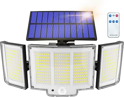 Haokiang 348LED Solar Lights 2000LM 270° IP65 Outdoor Motion Sensor
