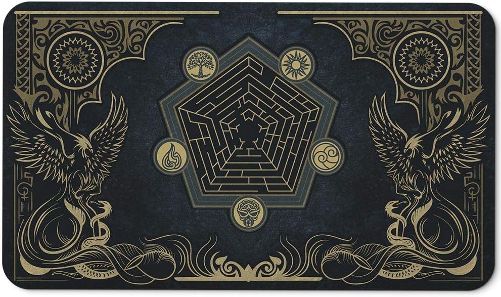 Paramint Oceanic Phoenix (Stitched), MTG Playmat, Compatible with Magic the Gathering Playmat, Play MTG, YuGiOh, TCG