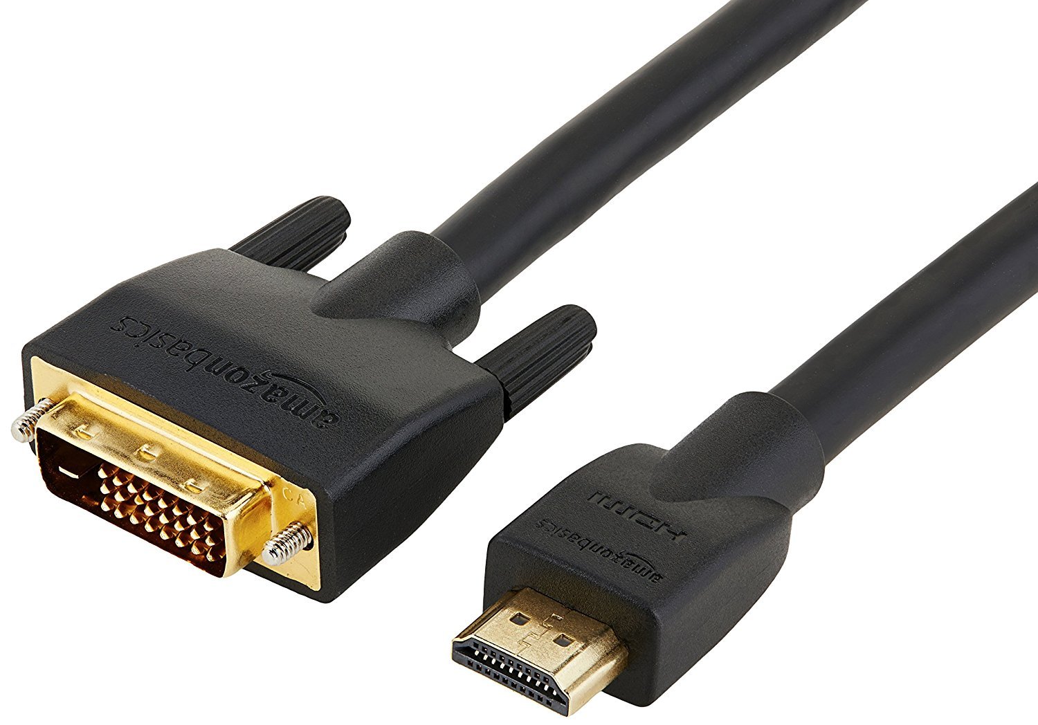 Amazon Basics HDMI to DVI Adapter Cable, Black, 15