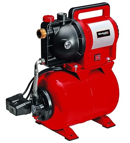 Einhell Hauswasserwerk GC-WW 1045 N (1.050 W, max. 4500 L/h, Wasserfüllanzeige, Wassereinfüllöffnung/-Ablassschraube, Manomet