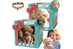 MORSHNY 2026 New Ai Robot Dog, Nicco - My Realistic Robot Puppy, Robots Dogs That Acts Like A Real Dog, Interactive Plush Dogs Toy for Adults Pet Lovers, Walking, Barking, Tail Wagging (2PCS-A)
