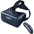 VR Headsets for Phone Cell Phone Virtual Reality headsets 3D Glasses Helmets VR Goggles for TV Movies Video Games Compatible to iOS Android Support 4.7” to 7.3” Mobile Screen with Controller (BR95)