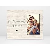 Orchroma Best Friend Forever Picture Frame,Long Distance Friendship Gifts for Women BFF Besties,4x6 Photo Frame (Cream-Coloured)