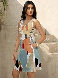 LUXVEER Women's Summer Dress 2025 Sleeveless Scoop