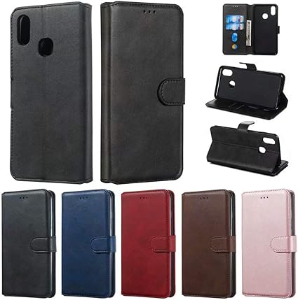 Amazon Com Luckyandery Vivo Y91c Leather Case Leather Vivo Y91c Wallet Case Leather Wallet Case Flip Case Cover With Stand Function Credit Card Slots For Vivo Y91c Black Sports Outdoors