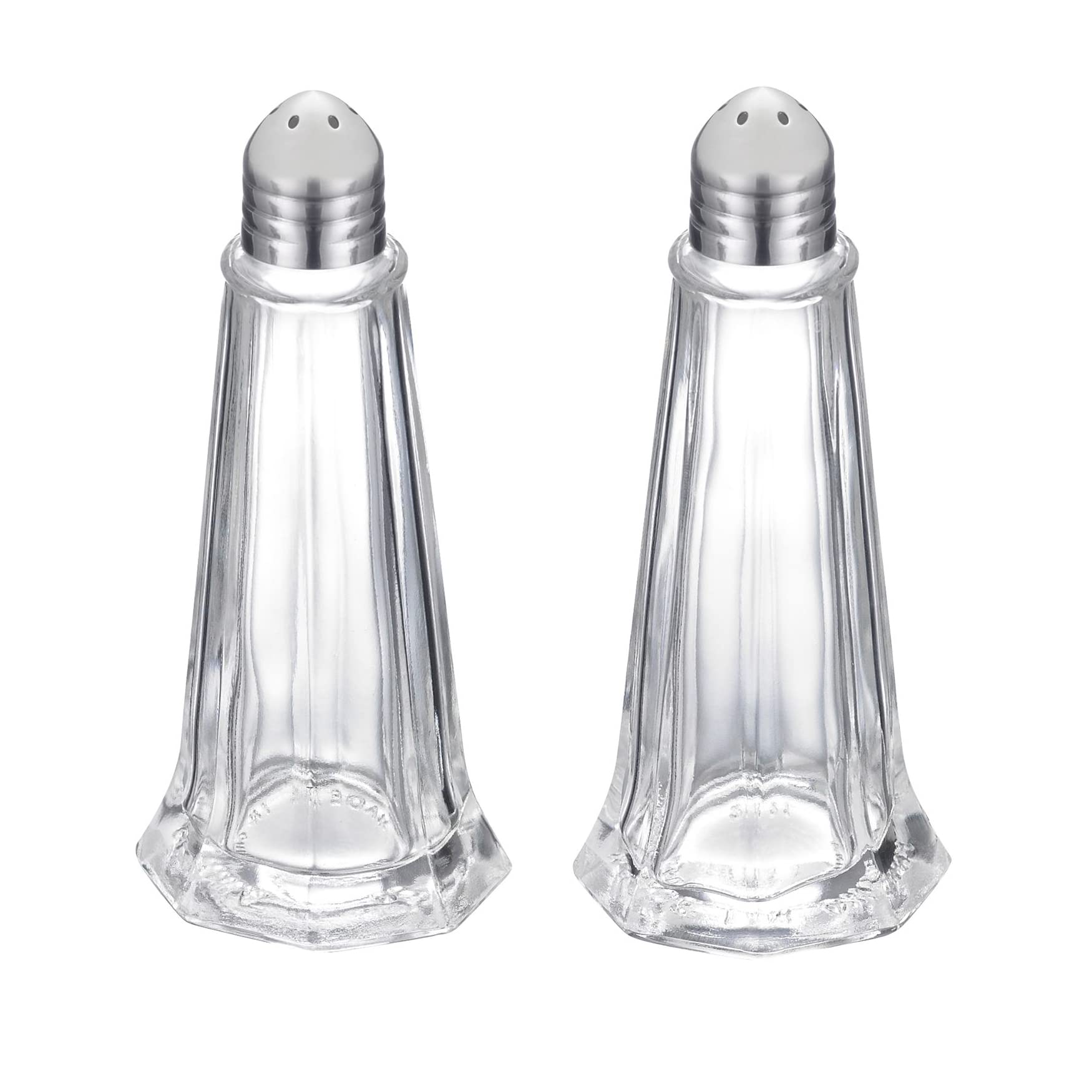 Westmark Salt And Pepper Shaker Set, 2 Pieces, Volume: 40 ml Each, Glass/Stainless Steel, New York, Silver/Transparent, 65262270