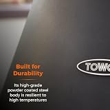 Tower Comet Chiminea Black Steel Patio Heater with Sturdy Feet view 4
