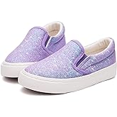Toandon Toddler Kids Girls Sparkle Slip On Walking Shoes Age 2-10