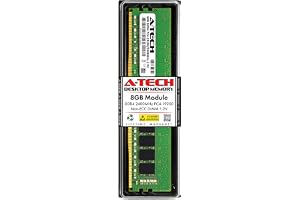 A-Tech 8GB DDR4 2400 MHz UDIMM PC4-19200 (PC4-2400T) CL17 DIMM Non-ECC Desktop RAM Memory Module