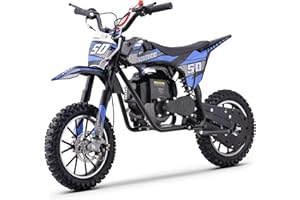 HOVER HEART Gas Dirt Bike, Kids Dirt Bike, 50cc 4-Stroke Gas Powered Kids Motorcycle with Mountain Tire, Suspensions, 25Mph Disc Brakes Mini Bike, NO Oil Mix Required