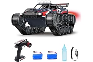 Fistone 1/12 Scale 4WD Remote Control Military Crawler Tank - 2.4GHz RC Off-Road Vehicle for Kids & Adults | Drift Tank RC Ca