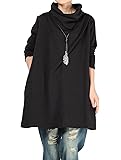 Mordenmiss Women's New Cowl Neck Long Sleeve Tunics Tops