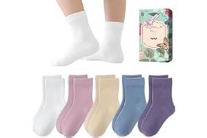 WARMVIN Boys Girls Cotton Socks Kids Casual Crew Socks