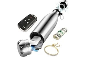 SP HOME GOODS Diversion Safe Water Bottle - Stainless Steel Bottle Safe Box with Hidden Compartment for Cards, Keys, Cash, and Valuables - Insulated Bottle for Hot and Cold Drinks - 18 Ounces