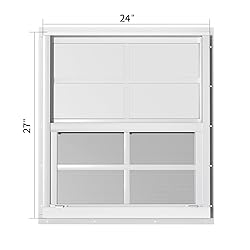 WRISIN 2 Pack Shed Windows - 24" W x 27" H Flush