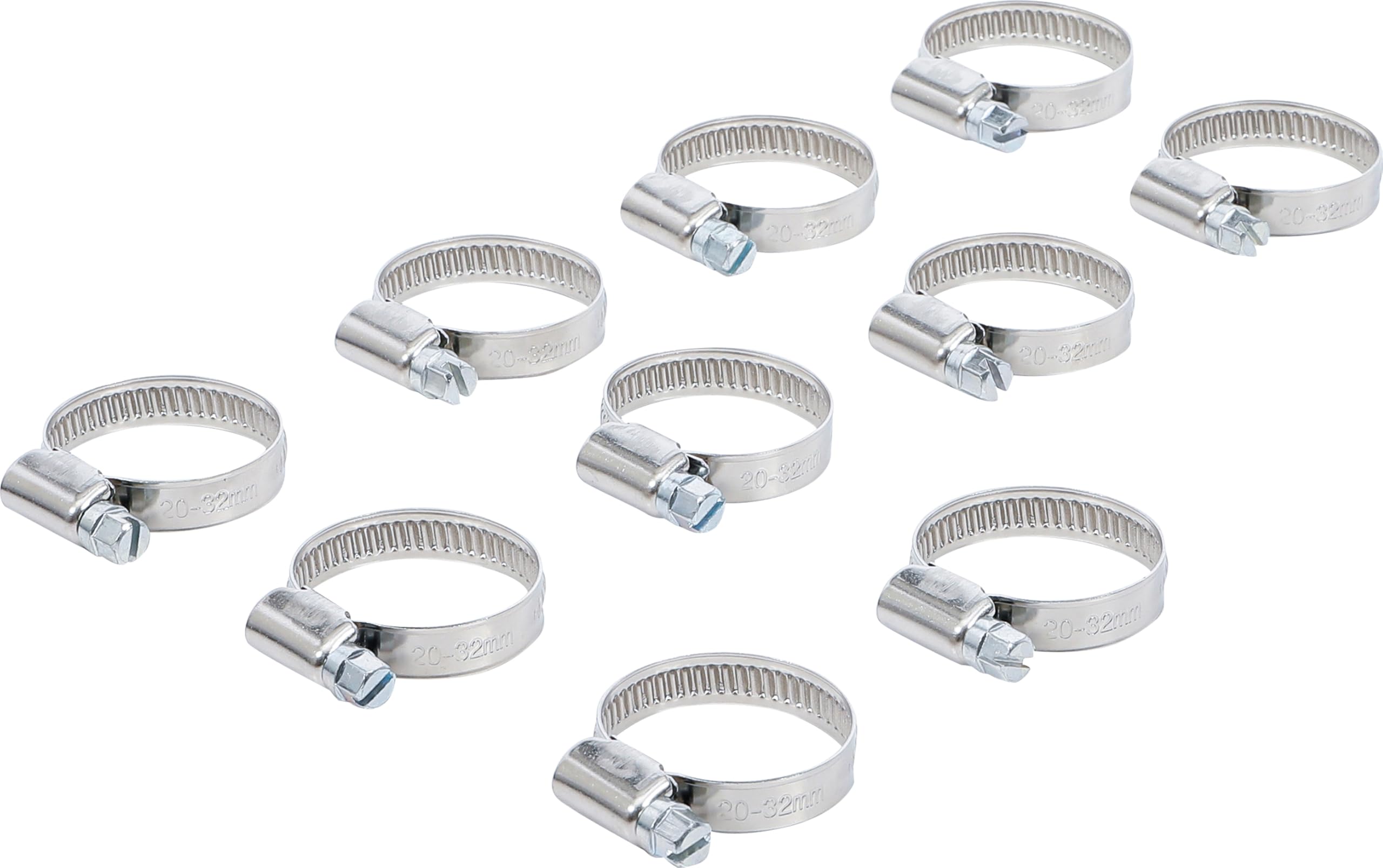 BGS 8095-20x32 | Hose Clamps | Stainless | 20 x 32 mm | 10 pcs.
