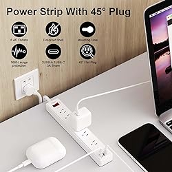 10 Ft Power Strip Surge Protector - Yintar