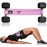 FITFABFLEX Exercise Hip Thrust Belt for Weights, Glute Workout Equipment, Adjustable Hip Thrust Belt for Dumbbells, Glute Trainer for Home Workouts with Extra Padding, Booty Builder