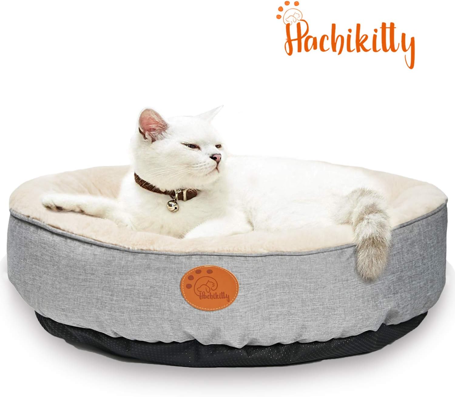 HACHIKITTY Washable Donut Cat Bed Round, Cat Beds Indoor Cats Medium, Small Cat Bed Machine Washable, 18 : Pet Supplies