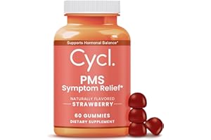 CYCL PMS Support Gummies for Women - Chasteberry Supplement for Hormone Balance & Menstrual Cramp Relief - 60 Count