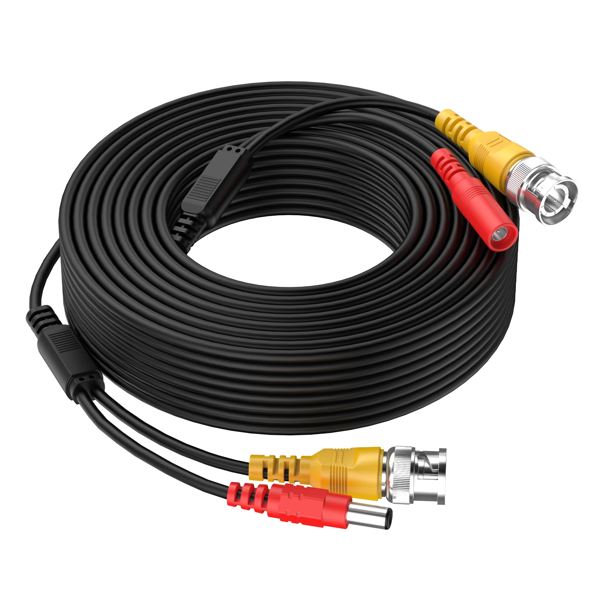 15M / 50FT CCTV Extension Cable – 2-in-1 BNC Video & Power Lead for Home & Commercial Security – BNC Extension Cable for CCTV Coaxial & Power Connection