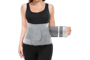 LAFUYSO Postpartum Belly Band & Abdominal Binder - Adjustable Waist & Pelvis Support for Back Pain, Hernia & C-Section Recove