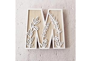 Generic 5" Decorative Solid Block Wooden Letters Alphabets Words Natural Finished Wood Freestanding Shelf or Tableware Names 