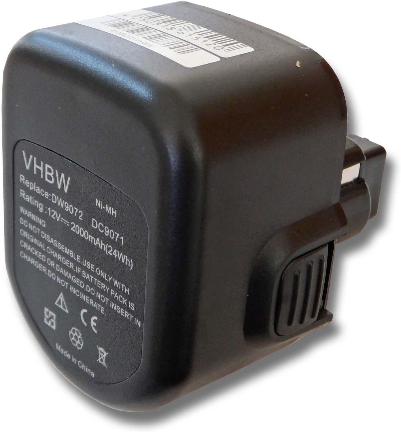 vhbw batería Ni-MH 2000mAh (12V) para herramientas Dewalt 152250-27, 2802, 2802K, 2812B, 2812K, 2832K y Black & Decker A9252 England SL1 3YD.