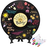 Sweet 16 Party Decorations Vinyl Record 11.8"X11.8", 16th Birthday Decorations, Birthday Guest Book Alternative, Sweet 16 Sign, Poster Record Decor,Great Gifts for Girls or Boys (Birthday Star)