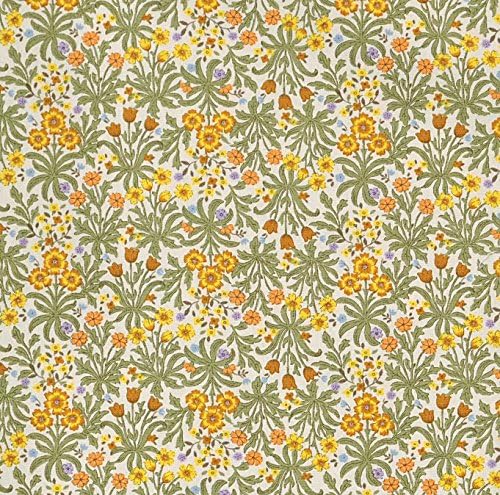 Amazon ガーデンプリムラ 花柄 ブロード 生地 50cm単位販売 国産 コットンこばやし 布 布 生地 通販