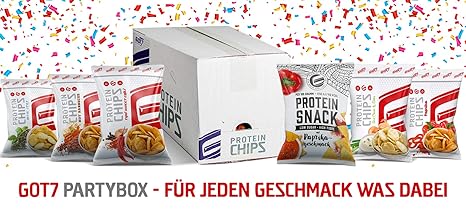 Neu GOT7 High Protein Chips Snack 40% Protein Fitnesssnack – Ideal Zur Diät Fitness Bodybuilding 6x 50g (Partybox)