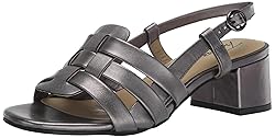 Trotters Women's Luna Heeled Sandal, Pewter