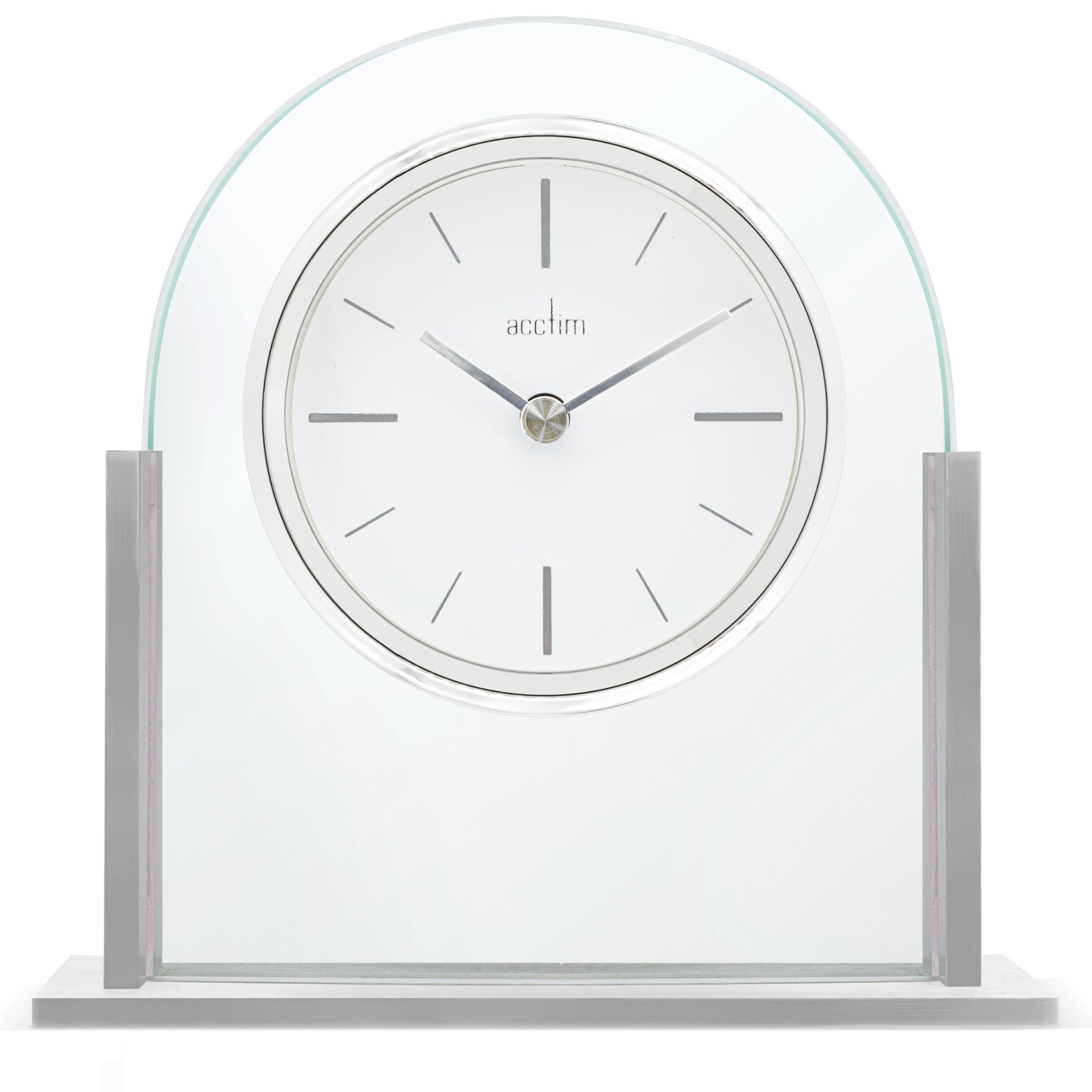 Acctim Wootton 37057 Arched Glass and Metal Table Clock
