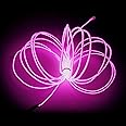 MaxLax EL Wire Pink, 16.4ft/5m Portable Battery Pack Neon Light Strip 360° Cuttable Glowing Rope Lights for Parties, Halloween, DIY Decoration