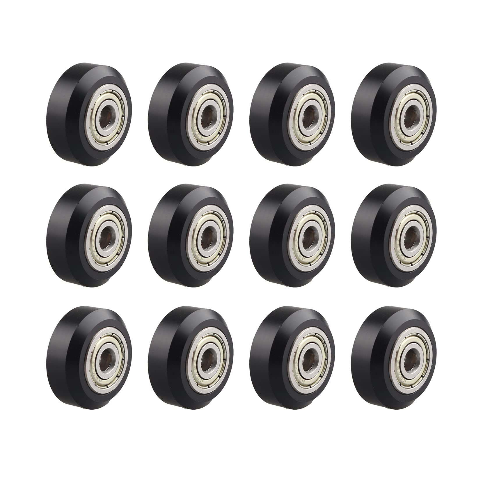 Jopto 12PCS POM Wheel Pulley Wheels, 625zz Plastic Linear Bearing Pulley Passive Round Wheel Roller Big POM Models Compatible with Creality Ender 3, Ender 5, CR-10 and CR-10 S Series 3D Printer