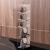 WARM EF Purse Organizer for Closet, Purse Storage Box a Single Stacked Unit, Clear Acrylic Display Case for Handbag Organizer, Plastic Storage Bins for Toy, Book, Collectibles, Cosmetic