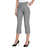 Willit Women's Capri Pants Dress Yoga Capri Stretch Business Work Casual Capris Straight Leg Office Pants 21"