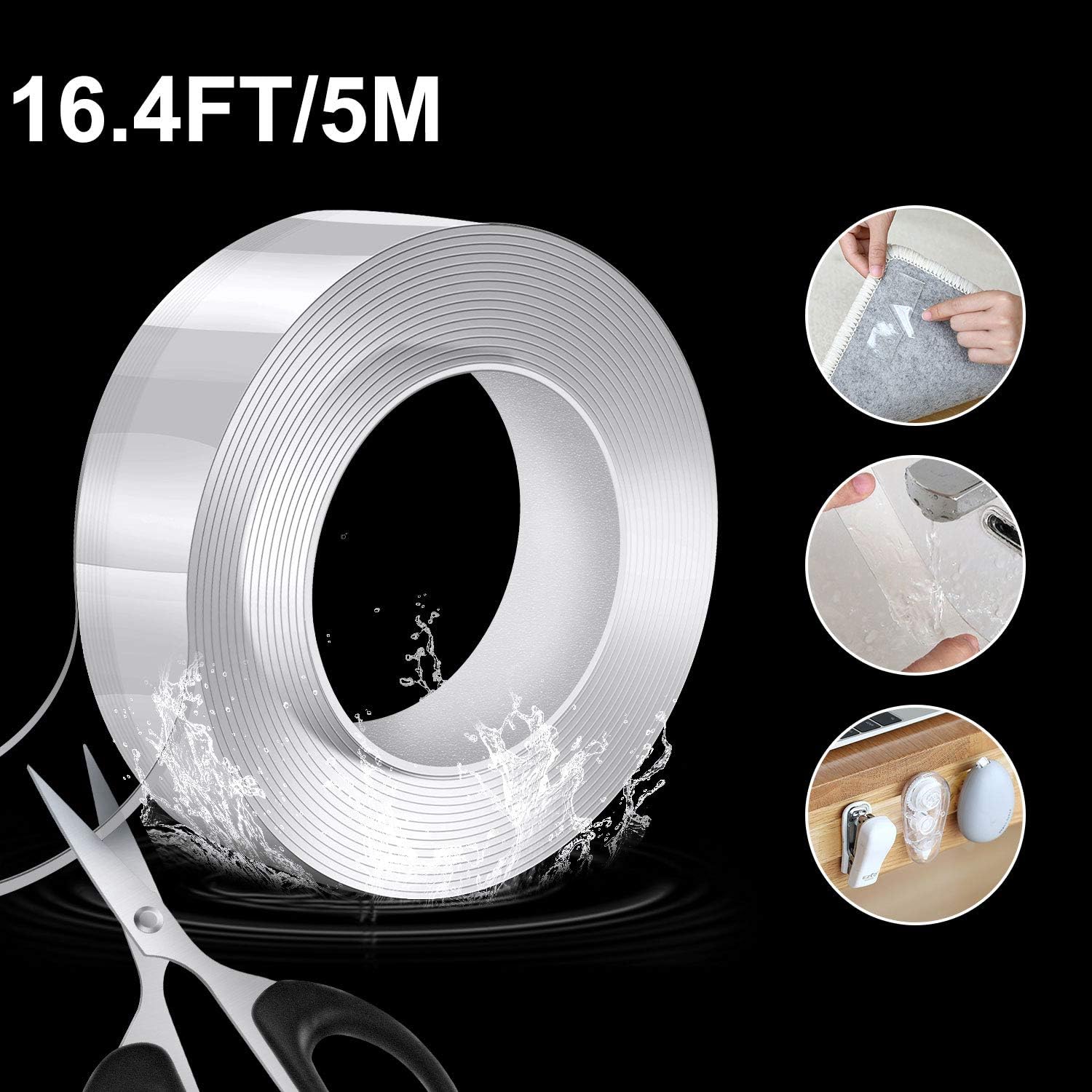 Reusable Nano Adhesive Tape,RATEL Traceless Washable Adhesive Tape