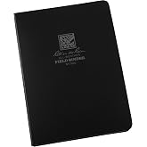 Rite in the Rain Weatherproof 1/2" Ring Binder, 5.625" x 7.875", Black Binder (No. 7200)
