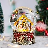 Snow Globe Christmas Nativity Scene - Musical Snow Globe Color Changing Battery Operated Nativity Sence Lighted Snow Globes for Girls Home Décor and Gift
