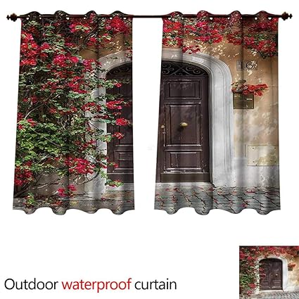 Amazon Com Cobedecor Moroccan Outdoor Balcony Privacy Curtain