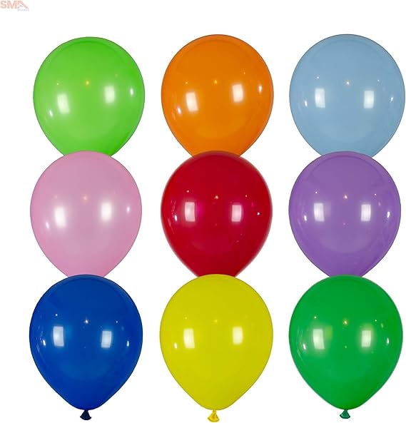 Assorted Color Rainbow Party Balloons 12 inches (100 Count