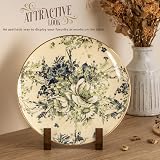 ANBOXIT 8 Inch Plate Display Stand Pine Wood Rustic Holder view 2